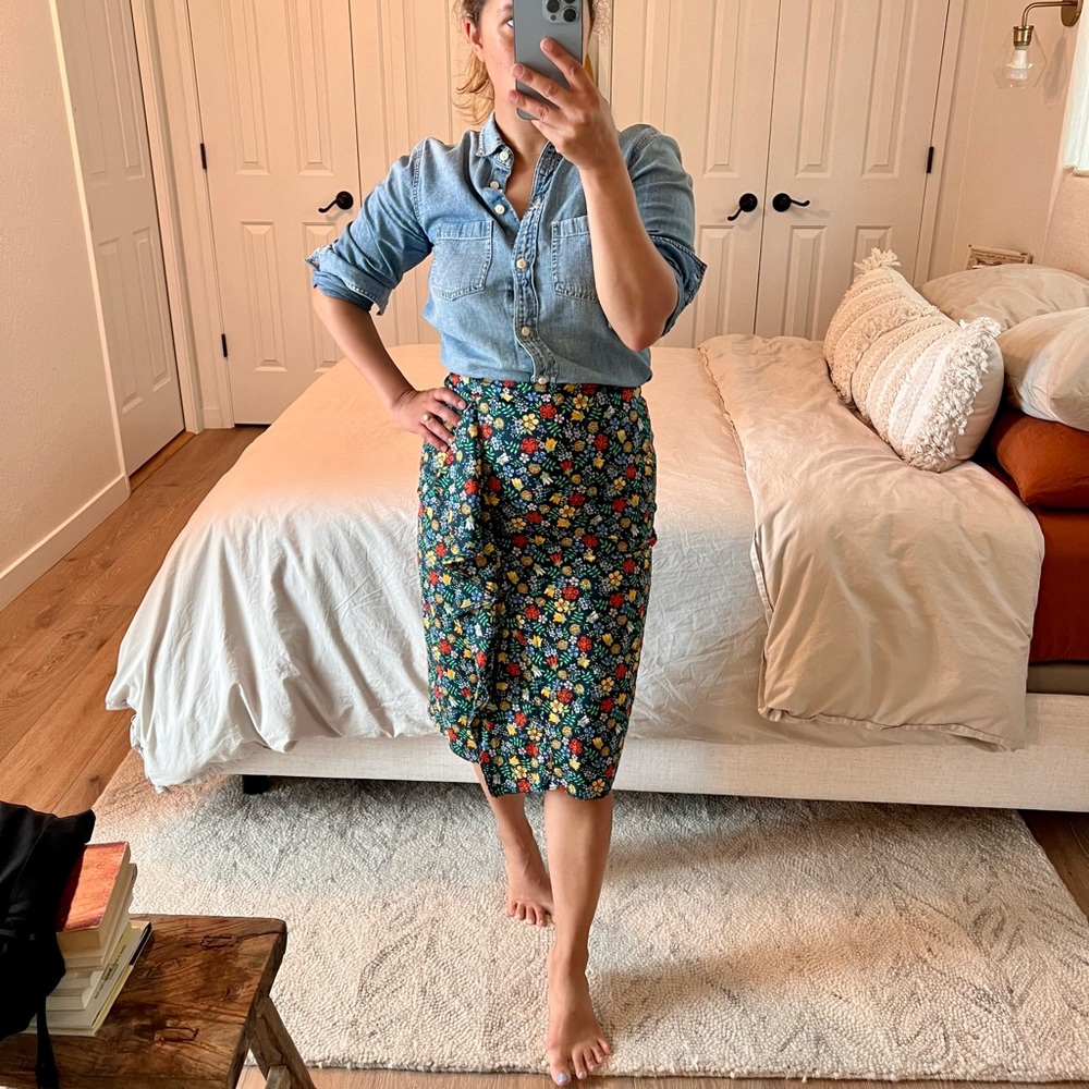 Liberty JCrew floral printed pencil skirt